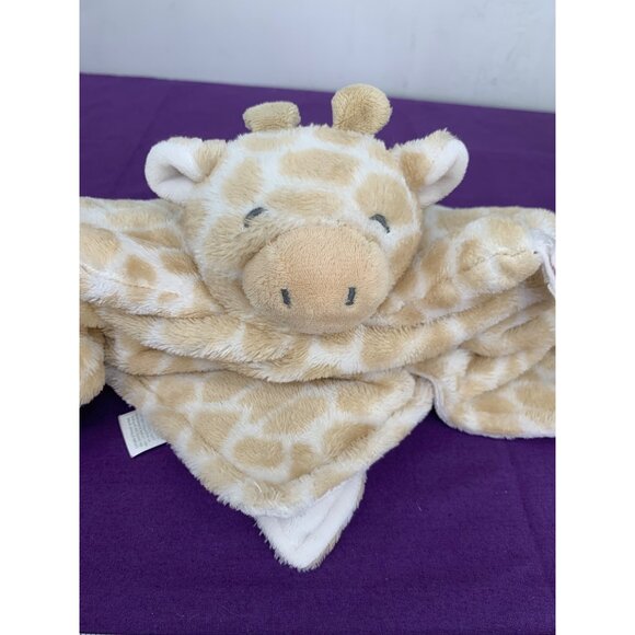Carter’s 2020 Giraffe Lovey Security Blanket Binky Pacifier Holder Tan Cream - Picture 2 of 7
